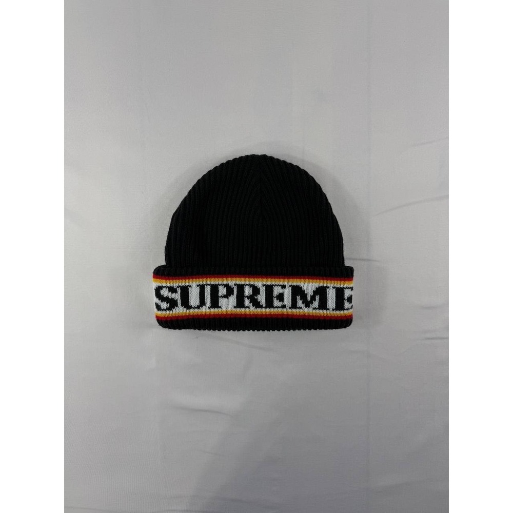 Supreme Cuff Logo Beanie Black FW18